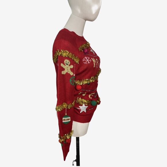 Ugly Christmas Sweater No Boundaries Merry Everything  Sweater Women's Small - Picture 4 of 8